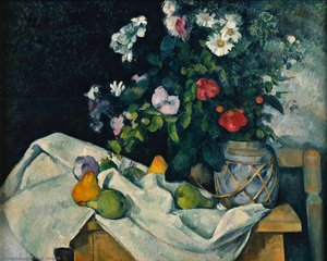 Still Life With Flowers And Fruit — Paul Cézanne