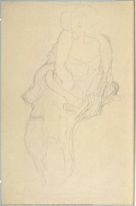 Sitting Woman With Legs Crossed (study For The Portrait — Gustav Klimt, Vienna Secession
