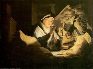 Moneychanger — Rembrandt Van Rijn, Baroque