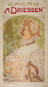 'cacao A. Driessen', (74 X 40 Cm) (1900) — Henri Privat-livemont