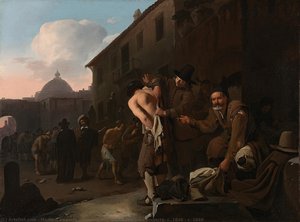 Clothing The Naked, Michael Sweerts, C. 1646 - C. 1649 — Michael Sweerts