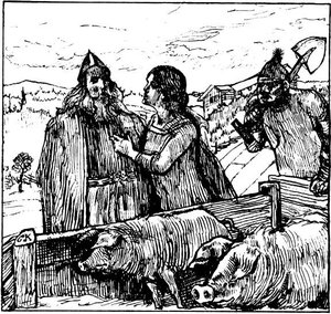 Olav Tryggvasons Saga - Tora Haakon Jarl - C. Krohg — Christian Krohg