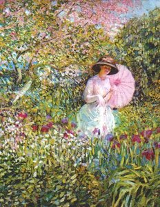 The Pink Parasol — Frederick Carl Frieseke