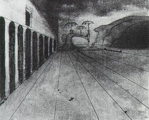 Landscape After De Chirico (unfinished) — Salvador Dalí