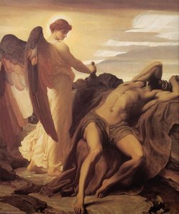 Elijah In The Wilderness — Sir Frederic Lord Leighton, Pre-raphaelite Academicism