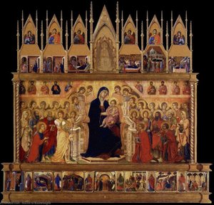 Conjectural Reconstruction Of The Maestà (front) — Duccio Di Buoninsegna, Sienese Gothic