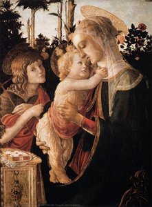 Virgin And Child With Young St John The Baptist — Sandro Botticelli