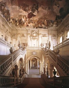 View Of The Stairwell — Giambattista Tiepolo, Baroque Rococo