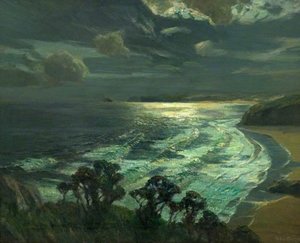 Moonlight, St Ives' Bay, Cornwall