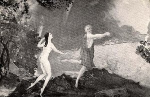 Iris And Awolus Bandying Showers, (painting) — Arthur B. Davies