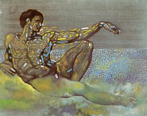 Figure Inspired By The Adam Of The Ceiling Of The Sistine Chapel, 1982 — Salvador Dalí