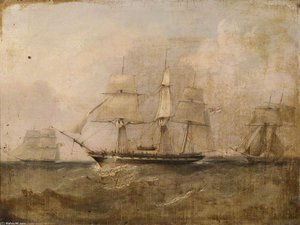 Hms 'pearl' Capturing The 'vengador' — Adolphus Knell