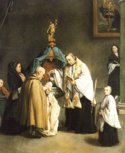 Il Battesimo. . Venezia, Pinacoteca Querini Stampalla. — Pietro Longhi