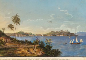 Morro Do Castelo E Praia Da Ajuda [castelo Hill And Ajuda Beach] — Johann Jacob Steinmann