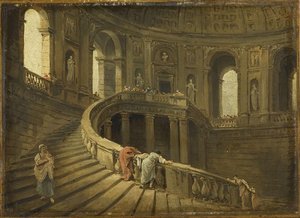 Escalier Tournant Du Palais Farnese A Caprarola — Hubert Robert