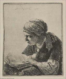 A Young Woman Reading — Rembrandt Van Rijn, Baroque