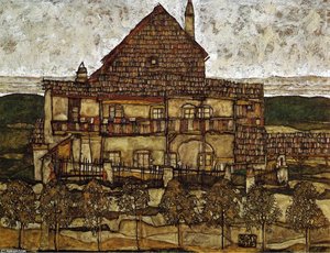 House With Shingles — Egon Schiele, Expressionism