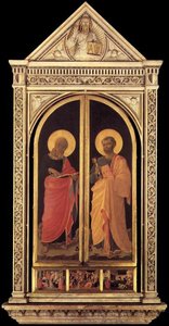 Linaioli Tabernacle (shutters Closed) — Fra Angelico, Early Renaissance