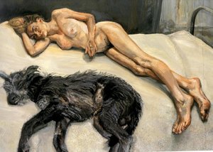 Annabel And Rattler — Lucian Freud