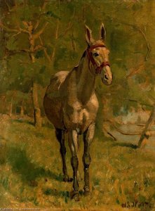 Mule In A Spanish Landscape — Ferdinand Hodler