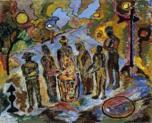 Can Fire In The Park — Beauford Montgomery Delaney