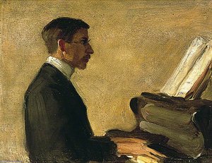 Saxon Sydney-turner At The Piano — Vanessa Bell