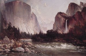 Fishing On The Merced River — Thomas Hill