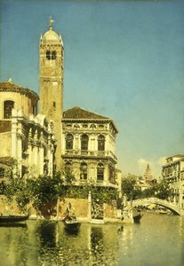 A Venetian Canal Scene — Martín Rico Y Ortega