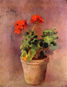 The Pot Of Geraniums — Odilon Redon