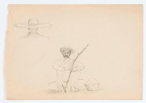 Untitled (seated Man With Stick) — Howard Russell Butler