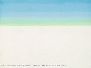 Sky With Flat White Cloud — Georgia O'keeffe