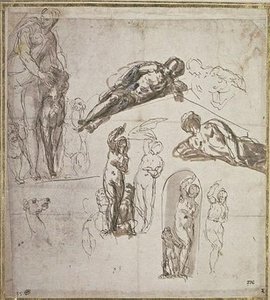 Studies Of Diana With Her Dogs And Decorative Figures — Paolo Veronese