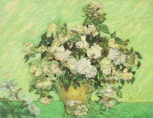 Still Life Vase With Roses — Vincent Willem Van Gogh, Post-impressionism