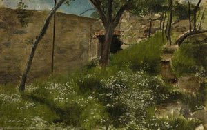 A Floral Bank — Lourens Alma Tadema
