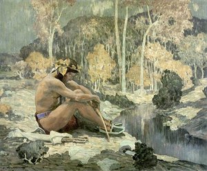 Indian Warrior At Rest — Eanger Irving Couse