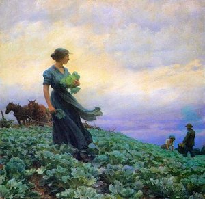 The Cabbage Field — Charles Courtney Curran