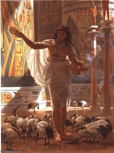 Feeding The Scared Ibis In The Halls Of Karnac — Sir Edward John Poynter