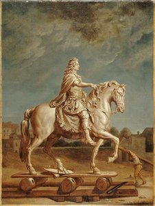 Transport Sur La Place Louis Le Grand (actuelle Place Vendôme) De La Statue De Louis Xiv De Girardon — René Antoine Houasse