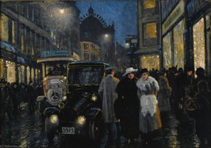 An Evening Stroll On The Boulevard — Paul Gustave Fischer