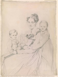 Frau Johann Gotthard Reinhold And Her Two Daughters, Susette And Marie — Jean-auguste-dominique Ingres