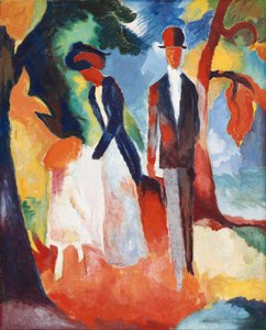 People By The Blue Lake — August Macke