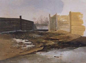 Courtyard. Spring. — Aleksey Savrasov