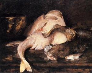 Still Life, Fish — William Merritt Chase, American Impressionism