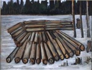 Log Jam (backwaters Up Millinocket Way No. 3) — Marsden Hartley