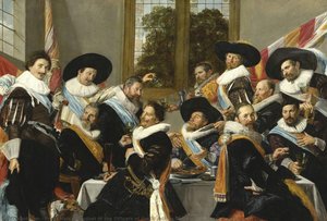 Banquet Of The Officers Of The St Adrian Civic Guard (the Calivermen) — Frans Hals I, Dutch Golden Age