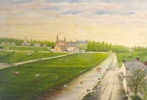 Brewery And The Brook, Looking Across Tilly Mead, Swanage, Dorset, C.1870 — Job Hardy