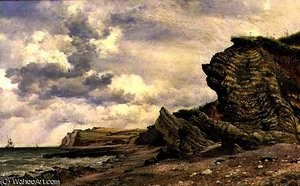 Triassic Cliffs At Blue Anchor, — Edward William Cooke