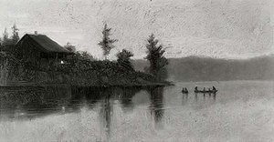 The Light Of The Smudge And The After Sunset Glow Row Song At Chateaugay, (painting) — Abbott Handerson Thayer