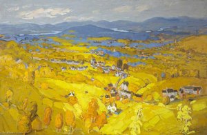 Late Summer In The Severn Valley — Alastair Frederick Flattely, Impressionism