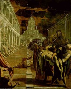 Storm Rising While The Body Of St Mark Is Being T — Jacopo Tintoretto, Baroque